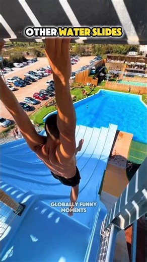 Normal water slide vs FLY one