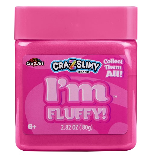 Cra-Z-Slimy I'm Fluffy Pink Slime for Kids - Novelty & Gag Toy - 2.8 oz Jar