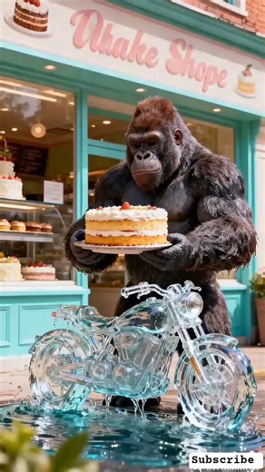 Gorilla Turns Stolen Cake Into a Magic Mango Tree! 🍰🥭#shorts #aistory