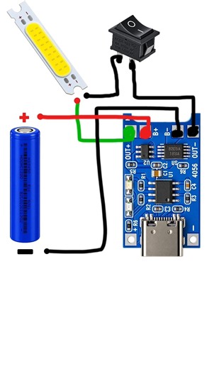 How to Make a Rechargeable LED Light at Home 💡🔋 | Easy DIY Circuit