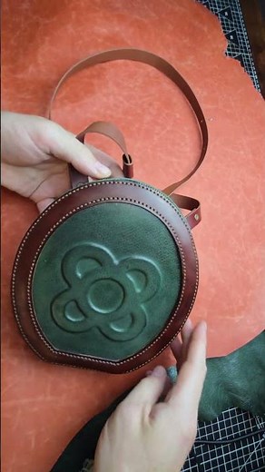Handmade Leather Bag with the Barcelona Flower 🌸👜