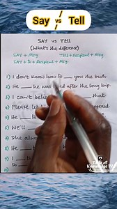 17K views · 400 reactions | SAY vs TELL, what's the difference? #EnglishLesson #EnglishGrammar #SayVStell #EnglishVocabulary #Educational #Students | Table of Knowledge TV | Facebook