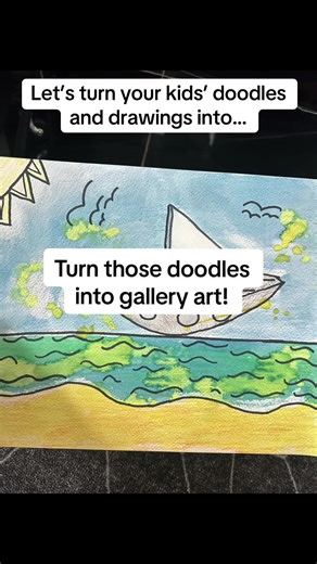 Turning your kids’ artwork into something you can enjoy everyday! #kidsartcollage #KidsArtPreserved #FamilyHeirloom #SentimentalArt #MeaningfulArt