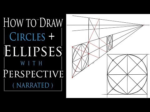 How to Draw CIRCLES and ELLIPSES in PERSPECTIVE ( Narrated )