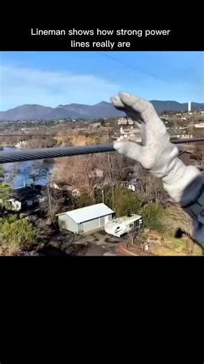 explainer Area on Instagram: "A lineman working high above the ground demonstrates the strength of a power line and the safety skills required for handling high-voltage systems. Using specialized tools and precise techniques, the lineman safely manages the electricity while adhering to strict safety protocols. #technology #engineering #skills #safety #electricity #professionals #fyp"