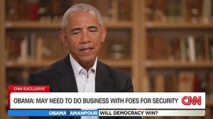 Will democracy win? Yes, "if we fight for it," former President Barack Obama tells me, adding he's optimistic about young people's attitudes. "But… our existing democratic institutions are creaky and we're going to have to reform them." The indictment of his predecessor is "less than ideal," he says, but adds that it shows "nobody's above the law... Having been president of the United States, you need a president who takes the oath of office seriously." Watch part one of my exclusive conversatio