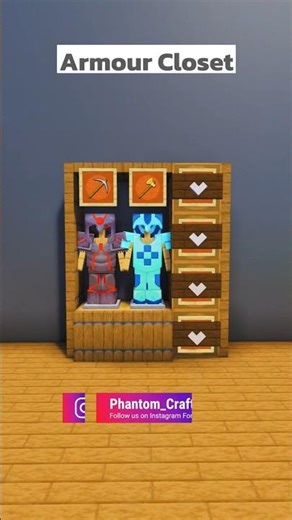 Minecraft Armour Closet | #shorts #minecraft