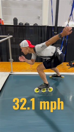 World’s Fastest Treadmill - Top speed TEST (Inline skating) #skating #speedskating #rollerblade