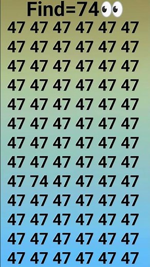 अगर आप में है दम तो इसमें 74 को ढूंढकर दिखाओ! | #math #puzzle #quiz #find #iq #test