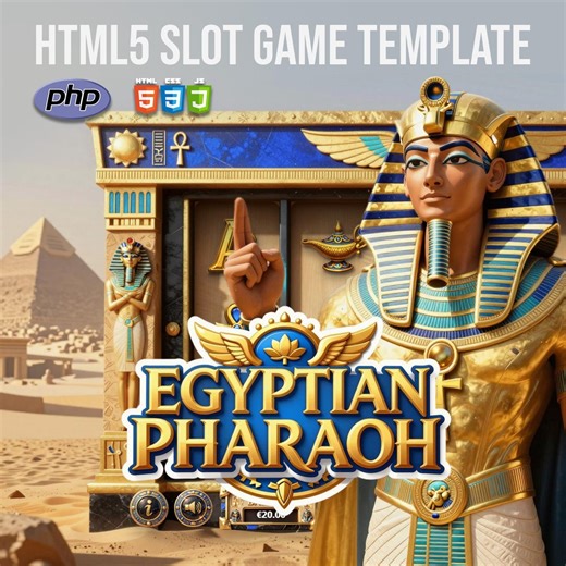 Egyptian Pharaoh HTML Slot Game Template - PHP Backend | Casino Slot Machine - Etsy