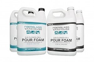 Fiberglass Warehouse 2 lb Expanding Flotation Boat Pour Foam- Marine Grade- Closed Cell - Polyurethane- Coast Guard Approved (4 Gallon Kit) for Insulation, Flotation, Soundproofing and Filling Voids.: Amazon.com: Industrial & Scientific