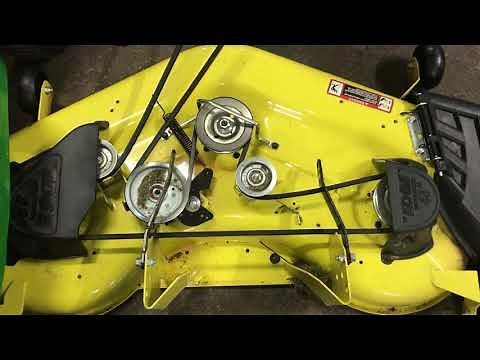 How to REMOVE MOWER DECK John Deere E140 D140