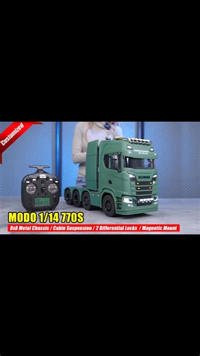 Customized 1/14 scale Scania 770s MD 8x8 full metal chassis tractor truck in matte green paint! #Rc #Toucanhobby #truck #chassis #metal #Scania #tractor | Lulu Tracy