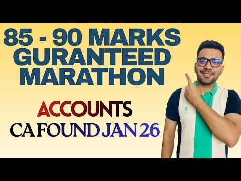 CA Foundation Accounts Full Marathon by Ankit Gyanchandani | Target 85–90 Marks | One Shot 