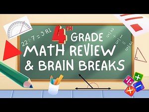 4th Grade End of Year Math Review! Interactive + Brain Breaks