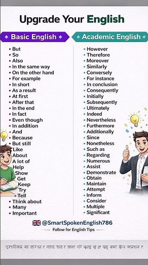 Basic English vs Academic English | 30 Powerful English Words to Improve Your Vocabulary