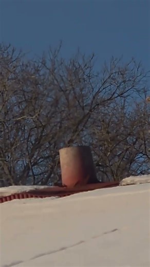 ShelterLogic 20x10 made into tractor shed with stack for exhaust