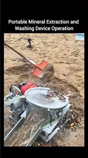 Portable Mineral Extraction and Washing Device Operation