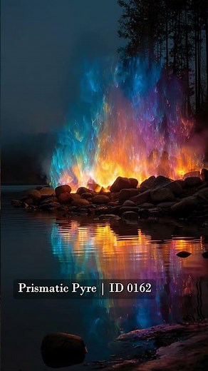 Prismatic Pyre: 4K magical fire aesthetic | live wallpaper #shorts #relax