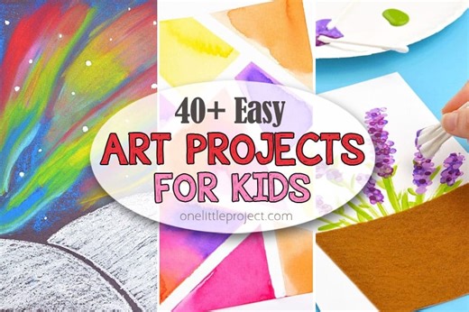 40+ Easy Art Projects for Kids - Simple & Fun Ideas - One Little Project