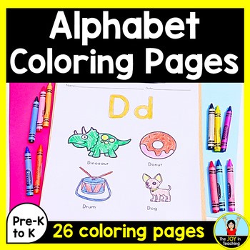 Pre-K Alphabet Coloring Pages
