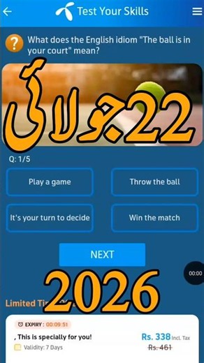 22 July 2026 Questions and Answers | My Telenor Today Questions | Telenor Questions Today