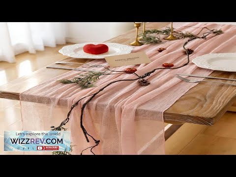 Keketoarrange Pink Valentines Day Decorations Table Runner Cheese Cloth Rustic Gauze