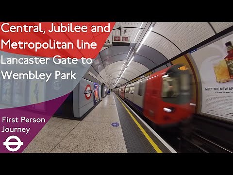 London Underground First Person Journey - Lancaster Gate to Wembley Park via Bond St. & Finchley Rd.
