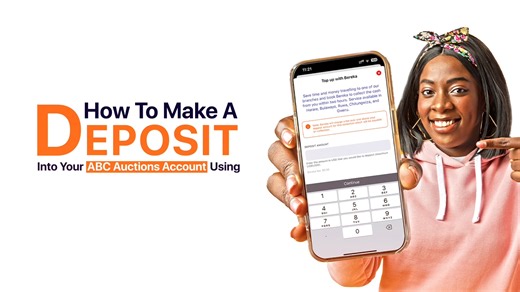 How To Make A DEPOSIT Into Your ABC Auctions Account Using Bereka! Save time and money traveling to our branches. Top up your account right from your phone! Simple Steps: - Open the ABC Auctions App. - Go to Account > Top up with Bereka. - Enter Deposit Amount & Continue. - Send WhatsApp To Book Collection. - Wait for the Bereka Agent (Up To 2Hrs). - Your deposit is successfully added to your ABC Auctions account! Download the ABC app and start bidding today... | ABC Auctions