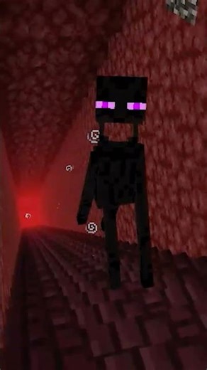 Enderman Chasing Me Up the Stairs in the Nether 😱 | Minecraft Meme #Shorts