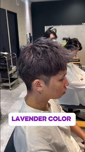 仙台 長町 美容室 メンズヘア ラベンダーカラー✂️ #navy #美容室