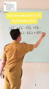 Addition and subtraction of root forms #trisnomathnian
