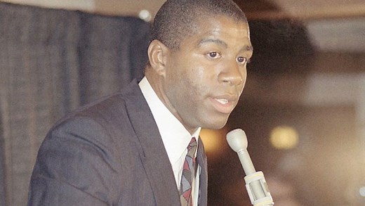 Listen to Magic Johnson's HIV Announcement | HISTORY Channel