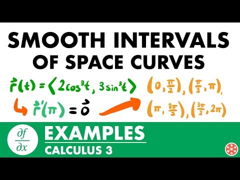 Smooth Intervals of Space Curves Examples | Calculus 3 - JK Math