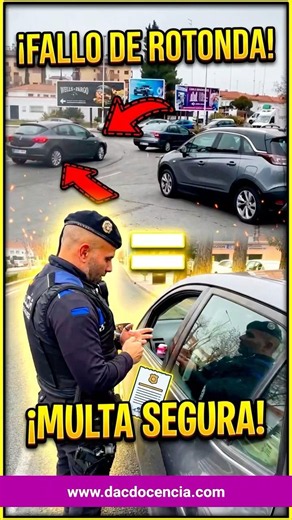 The MISTAKE when exiting a ROUNDABOUT that costs you money. 💶 #dgt #bad-drivers #driverslicense