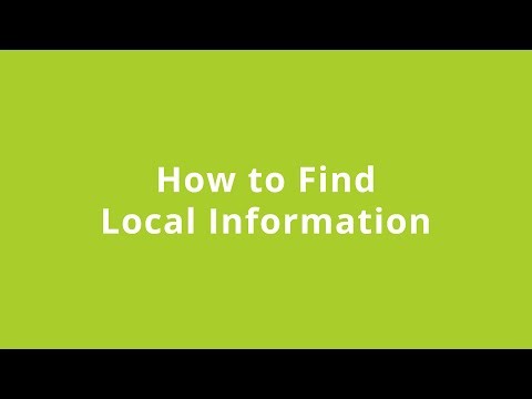 How to Find Local Information and Help - November 19, 2025