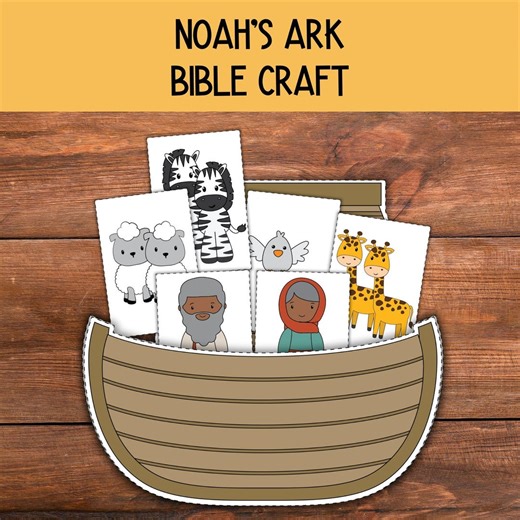 Noah's Ark Craft, Cut and Paste Pocket Craft, Sunday School Activity, Bible Class Fun, Children's Church Lesson - Etsy