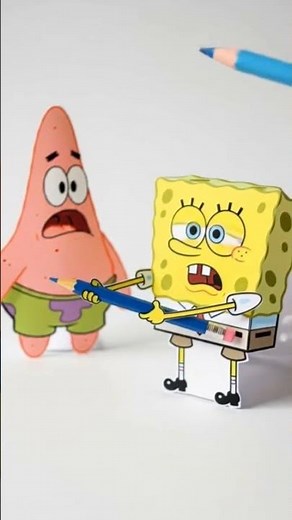 DoodleBob takes the magic pencil walking away #DreamScreenAI