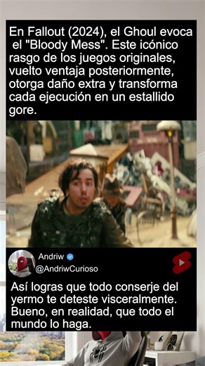 En Fallout (2024), el Ghoul evoca el “Bloody Mess”...