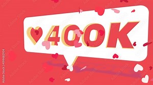 Social media 400K Counter Notification Icon
