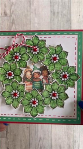 Easy Wreath Card #papercrafting #cardmaking #mindlesscrafting
