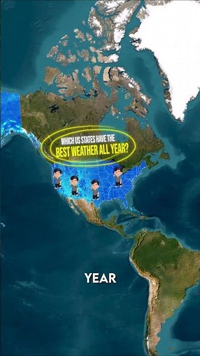 Which US States Have The Best Weather All Year? #usstates #usstatesweather #mapanimation #climate