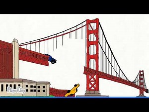 Golden gate bridge collapse animation 2