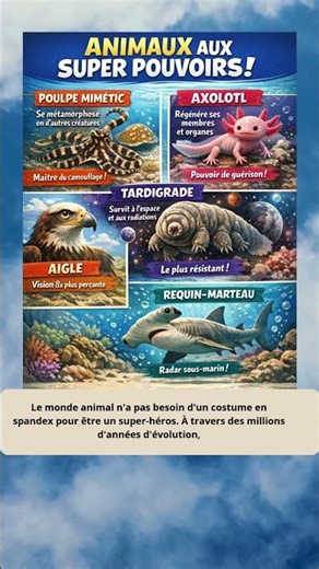 animaux dotés de superpouvoirs