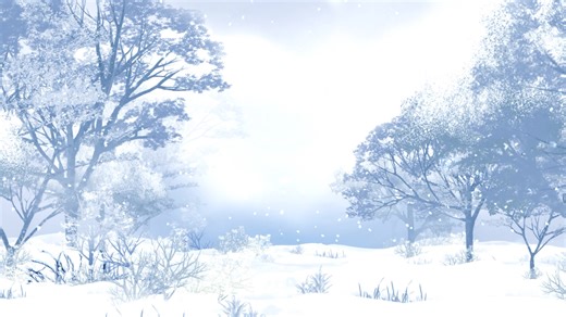 冬日雪景树林(无音乐)高清视频背景素材