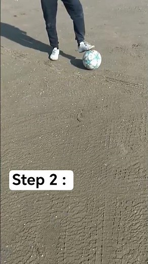 Step Over, Roll & Shoot on the Beach 🏖️😤⚽ #football #skills #shorts