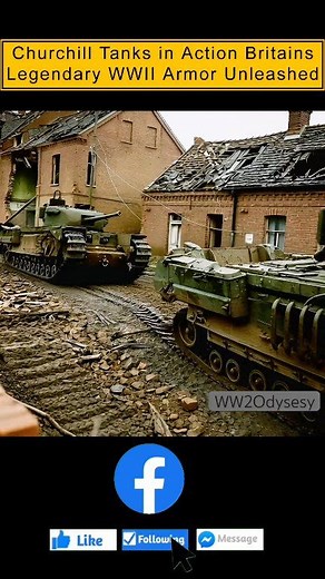 12K views · 344 reactions | Witness the power of British Churchill tanks in World War II these legendary armored vehicles were built to conquer tough terrains and support infantry against enemy defenses Discover the strength durability and history of one of Britains most iconic tanks #WW2 #History #MilitaryArchive #GermanArmy #WarPhotos #HistoricalReels #WW2Archive | WW2 Odyssey | Facebook