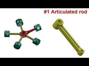 💫CREO TUTORIAL || RADIAL ENGINE || Design of ARTICULATED ROD.