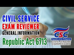 RA 6713 Sample Questions | Civil Service Exam, BCLTE Reviewer