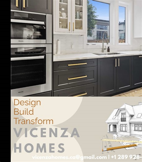 Design. Build. Transform. ✨ At Vicenza Homes, we believe your home should be a reflection of your style and a space you love every day. Our complete design and build services bring your dream kitchen, closets, and living spaces to life with timeless elegance and exceptional craftsmanship. From concept to completion, we’re here to design, build, and transform your home. Proudly Made in Canada 🇨🇦 🏠 Let’s build your dream home together! Contact us today for a free consultation. 📞 1 (289) 928-98